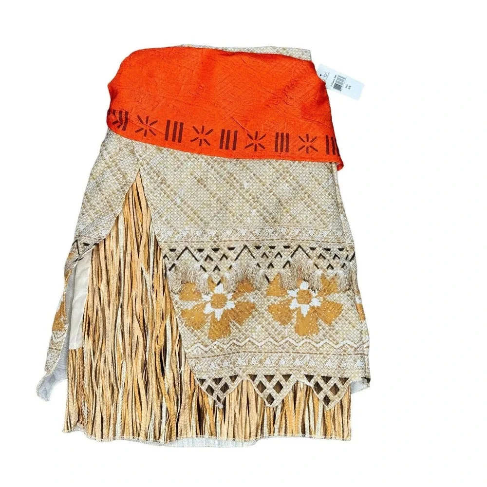 Disney Moana Beige Skirt (only) Costume Dress Up Girl Size 5-6 New